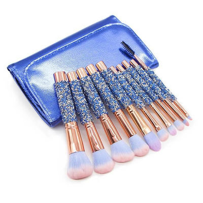 ISO9001 Rhinestone Handle Synthetic Makeup Brushes Set